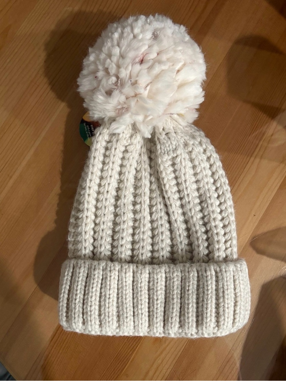 Anthropologie Cream Chunky hat